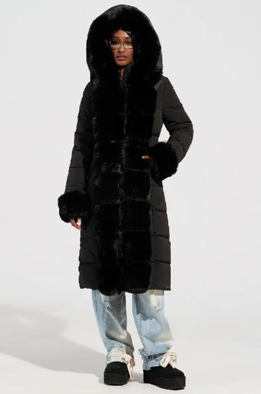 Trendsetting Threads ARLETTE FUR TRIM PUFFER