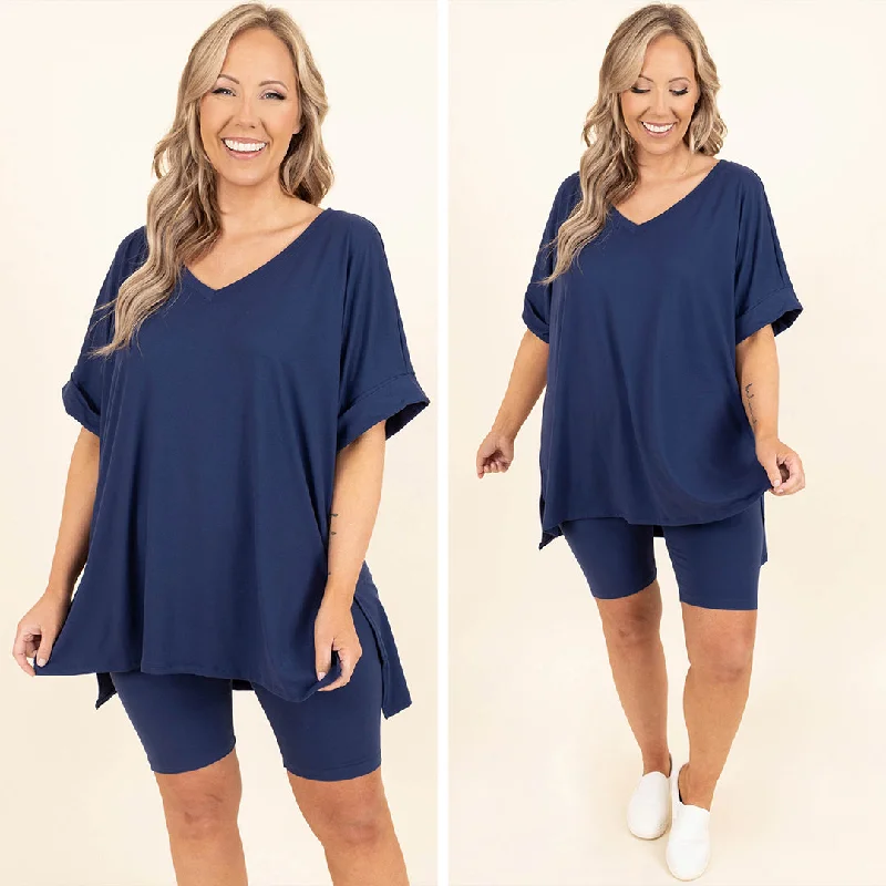 Chic Casual Style Bare Necessities Set, Light Navy