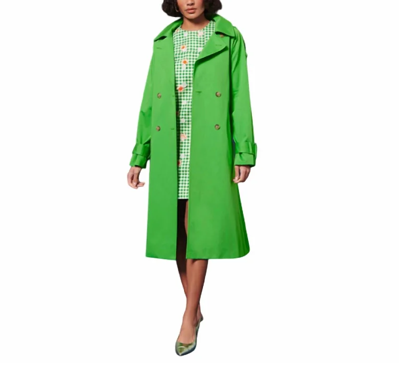 Ivan Trench Coat In Green