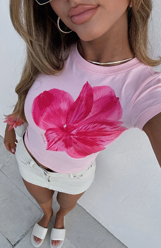 Online Shopping Boutiques Buy You Flowers Baby Tee Baby Pink