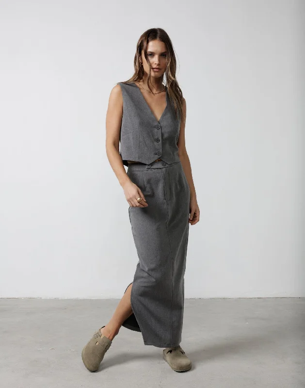 Clothes Woman Astylar Maxi Skirt (Grey)