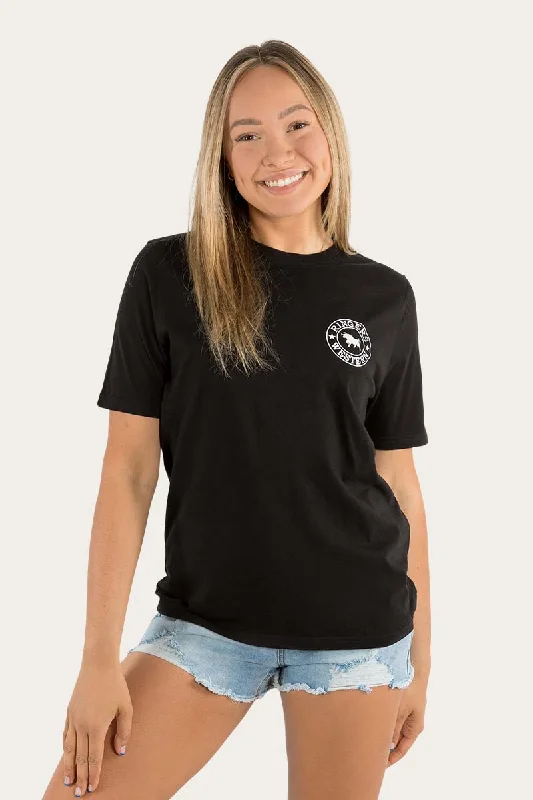 Trend Setting Threads Signature Bull Womens Loose Fit T-Shirt - Black/White