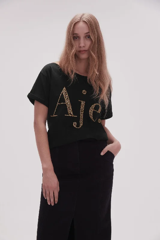 Fashion Sale Flossie Embellished Logo Tee