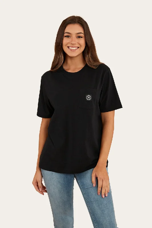 Unleash Your Trendy Side Esther Womens Loose Fit T-Shirt - Black