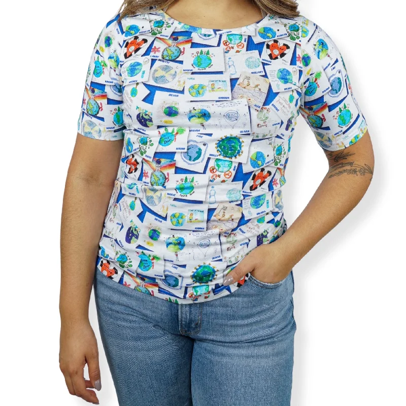 Trendy Outfits For Girls Save The Earth Kids' Art Tunic Top [FINAL SALE]