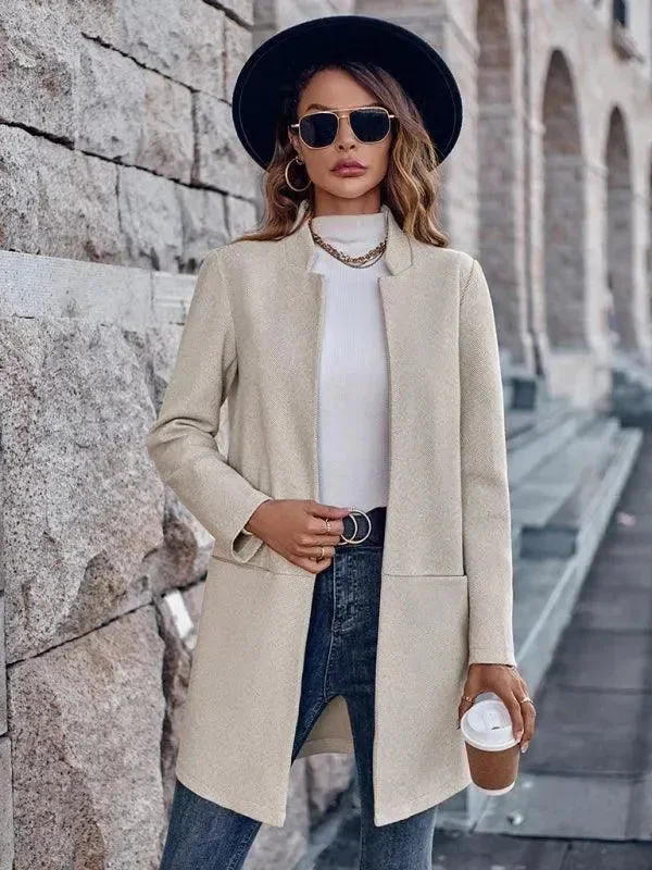 Casual Yet Stylish Separates Stylish Round Neck Women's Trench Coat