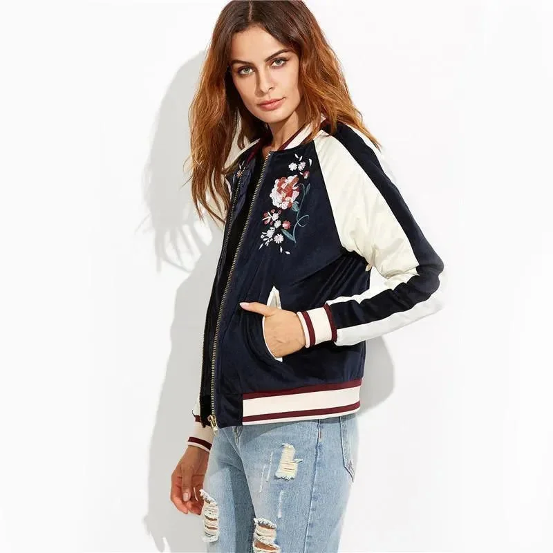 Fashion Essentials Take It Easy Floral Bomber Jacket