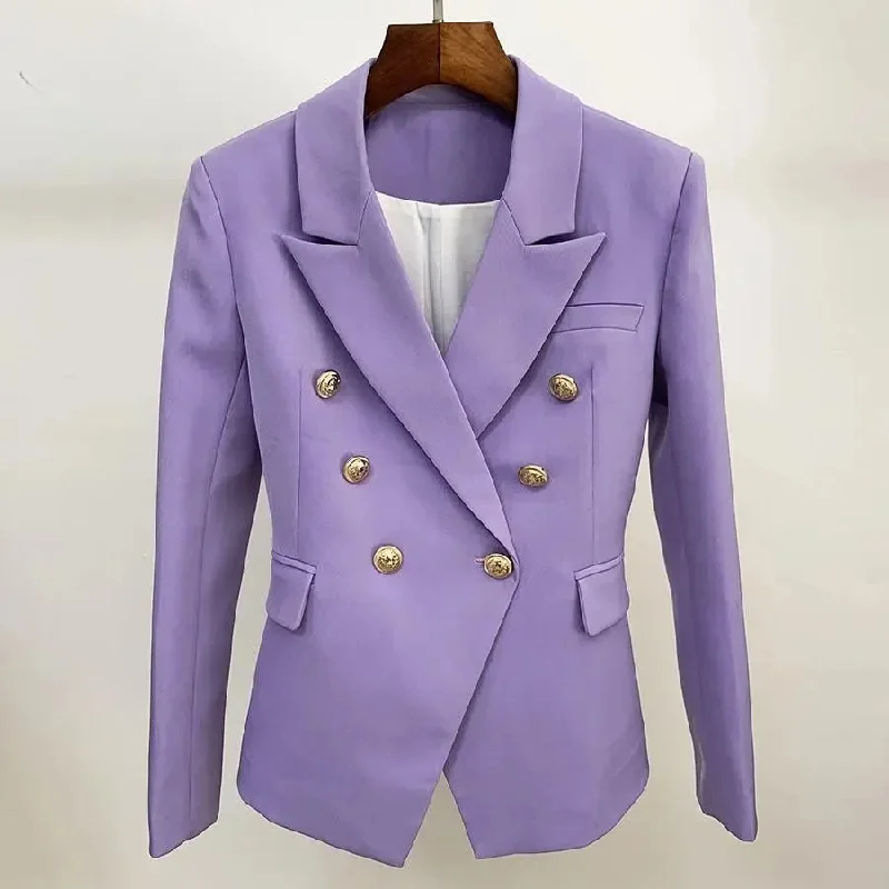 Clearance Event Office Ready Purple Blazer Women - Casual - Plain-Solid