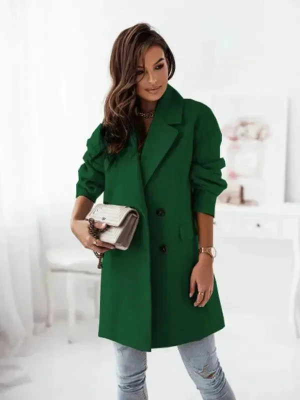 Signature Style Essentials Double-Breasted Women's Trench Coat